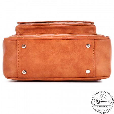 Женский кожаный рюкзак "Гермиона" (рыжий)